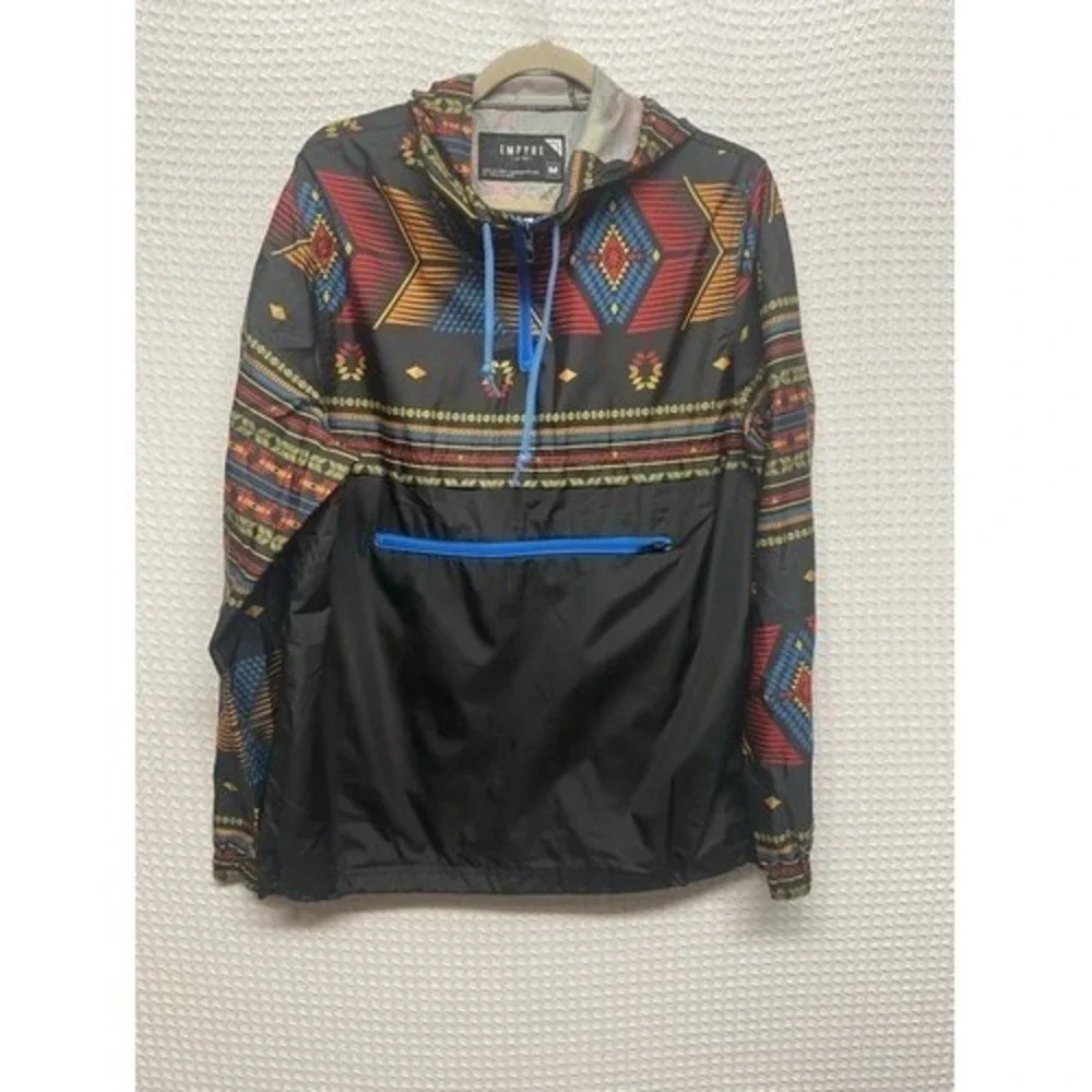 Empyre Aztec Tribal Southwest Pac Trail Anorak Windbreaker Jackets Men M China